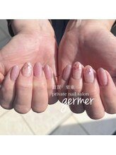 ジェルメ(germer)/桜ネイル♪キラキラを合わせて