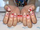 ミニーちゃんみたいなハートnail