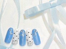 ネイルサロン&スクール ジーナ(GINA)/ブルー×ホワイト