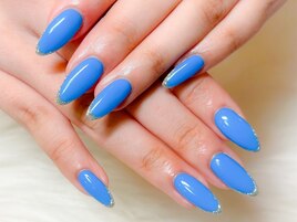 ブルー×ラメライン