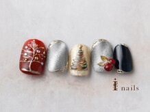 アイネイルズ 横浜EAST店(I-nails)/クリスマスツリーアートネイル