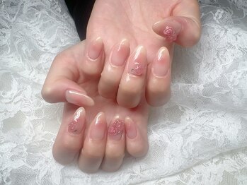 ネイルアンドアイラッシュサロン エスポアール(nail&eyelash salon espoir)/チークネイル ワンホンネイル