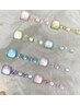  人気No.1★【フットネイル】うる艶マグネットネイル 60分 ¥5380