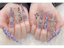 エスフィーネイルサロン ブリーユ(Esfy nailsalon Brille)/パープルアニマル柄ネイル