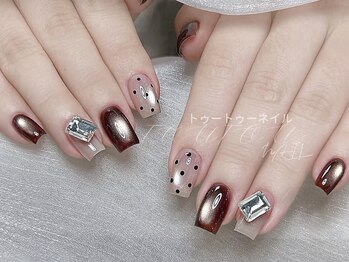 ダイヤモンドxドットネイル