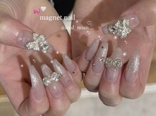 リンドネイル バイ モカ アンド ララ(Lind nail by moca and LaLa)/【mian】キラキラ/リボンネイル