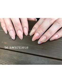ネイルサロンアンドスクール ビーアンビシャス(be ambitious)/春の愛されネイル.・*
