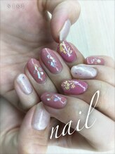 シキ(SIKI)/くすみピンク　デザインネイル