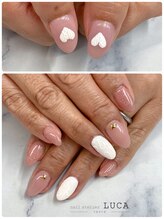 ネイルアトリエルカ(nail atelier LUCA)/M-108 大人ハートニットネイル
