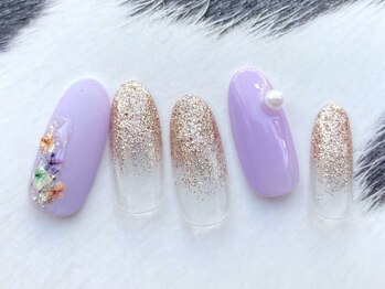 ネイル サロン ターラ 吉祥寺(nail salon Tara)/シンプルドライフラワーネイル