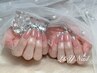 【大人可愛い×指先映え】ガラスフレンチ×チップ長さ出し ¥12990