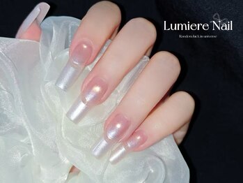 ルミエール ネイル モンナカ(Lumiere Nail Monnaka)/オンブレフレンチ/冬ネイル