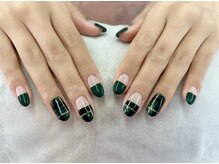 はあとねいる 野々市駅前店/チェック×ラメ