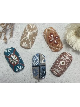 手描きアートが得意なサロン