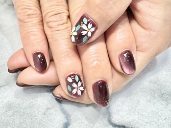 クォーターリゾートネイル(QUARTER RESORT nail)/大人さくらネイル☆