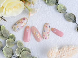 押し花風nail