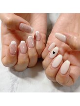 ブラン(blanc)/フレンチ×乳白色ネイル