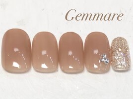 シンプルワンポイントネイル