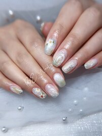 フラワーxマーベルネイル