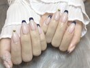 フレンチ＋ベースカラー追加＋ハ