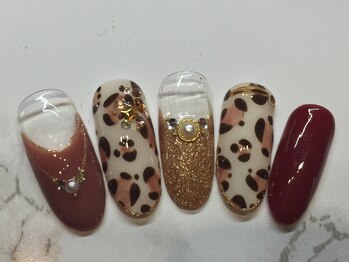 ラリュールネイル(L'Allure nail)/レオパードネイル¥8200