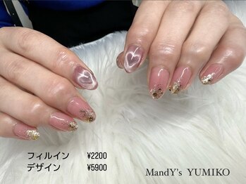 マンディーズ(MandY's)/マグネット/ハート/ピンク/ラメ