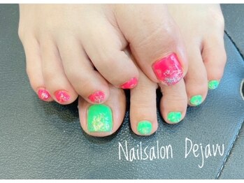 デジャヴ(Dejavu)/ちぐはぐフットネイル