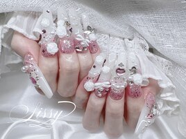 ホワイトローズネイル