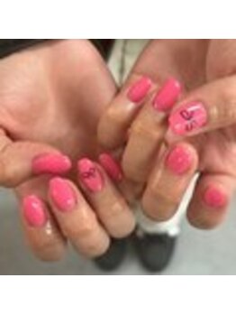 ネイルサロン エーナイン 札幌月寒店/ピンクワンカラー＊