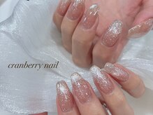 クランベリーネイル 代官山 恵比寿(cranberry nail)/キラキラマグでグラデーション