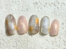 ナナネイル(Nana.Nail)/もやもやニュアンス×淡色ネイル