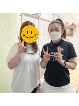 かおりビューティサロン/産後ママさんと一緒に写真。