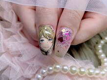 ネイル アリーズ セカンド(nail Allies 2nd)/手書き ガーリー ハート ラメ