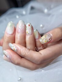 フラワーxマーベルネイル