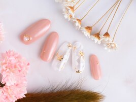 スタッズフラワーnail