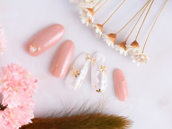 ソウ 難波店 nail salon Sou/スタッズフラワーnail