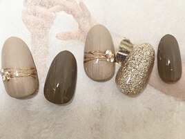 【ニュアンスミラーネイル】