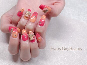 エブリデイビューティ 池袋店(EveryDay Beauty)/トロピカル夏日焼けキティネイル