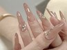【人気*チップ長さ出し】*10本シンプルネイル 持ち込みデザイン¥14980