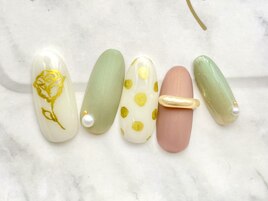 手描きアート×リングネイル