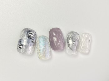 クレモアネイル 池袋西口店(CLEMORE NAIL)/もやもや×うねうねネイル