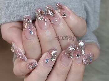 ダークハニー 原宿店(Dark Honey)/ピンクジュエリーネイル