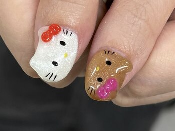 ゆびノさき イケブクロ(ゆびノさき+ikebukuro)/キティーネイル