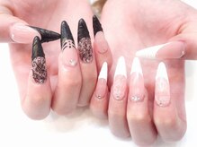 長さだしジェル☆レースネイル