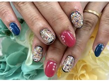 ディーネイル 天王寺(D-nail)/(日置)カラフルツィード