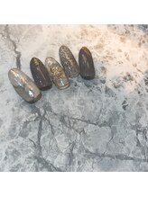 グラマラス アンジェアイ 荻窪店(glamourous ange eye)/大理石＊ニュアンスネイル