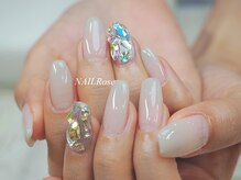 ネイルローズ(NAIL Rose)/グレージュグラデーション