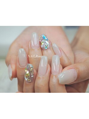 ☆A-433☆ネイルチップ アンティーク調のニュアンスネイル 清々しく
