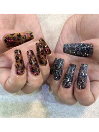 leopard mix glitter