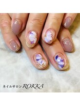 ロッカ(ROKKA)/シンプルなフラワーネイル
